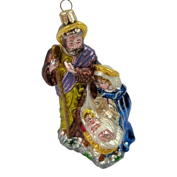 VTG Blown Glass Nativity Mary Joseph Baby Jesus Holy Family 6” - Picture 6 of 8